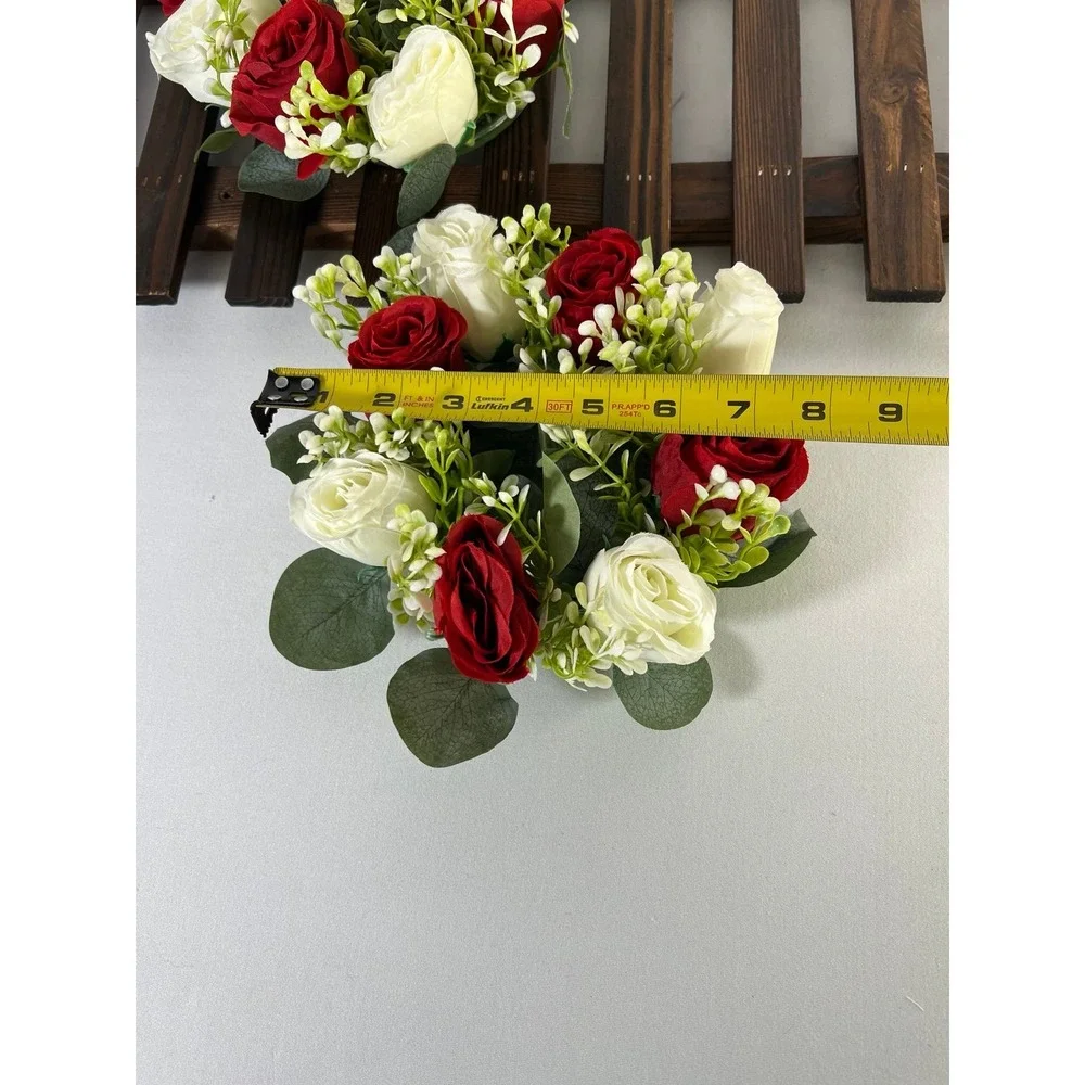 NUPTIO Flower Wreath for Table Centerpieces:‎ 8.5 Inch Small